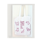 Meowme Embroidered Tote Bag (Red)