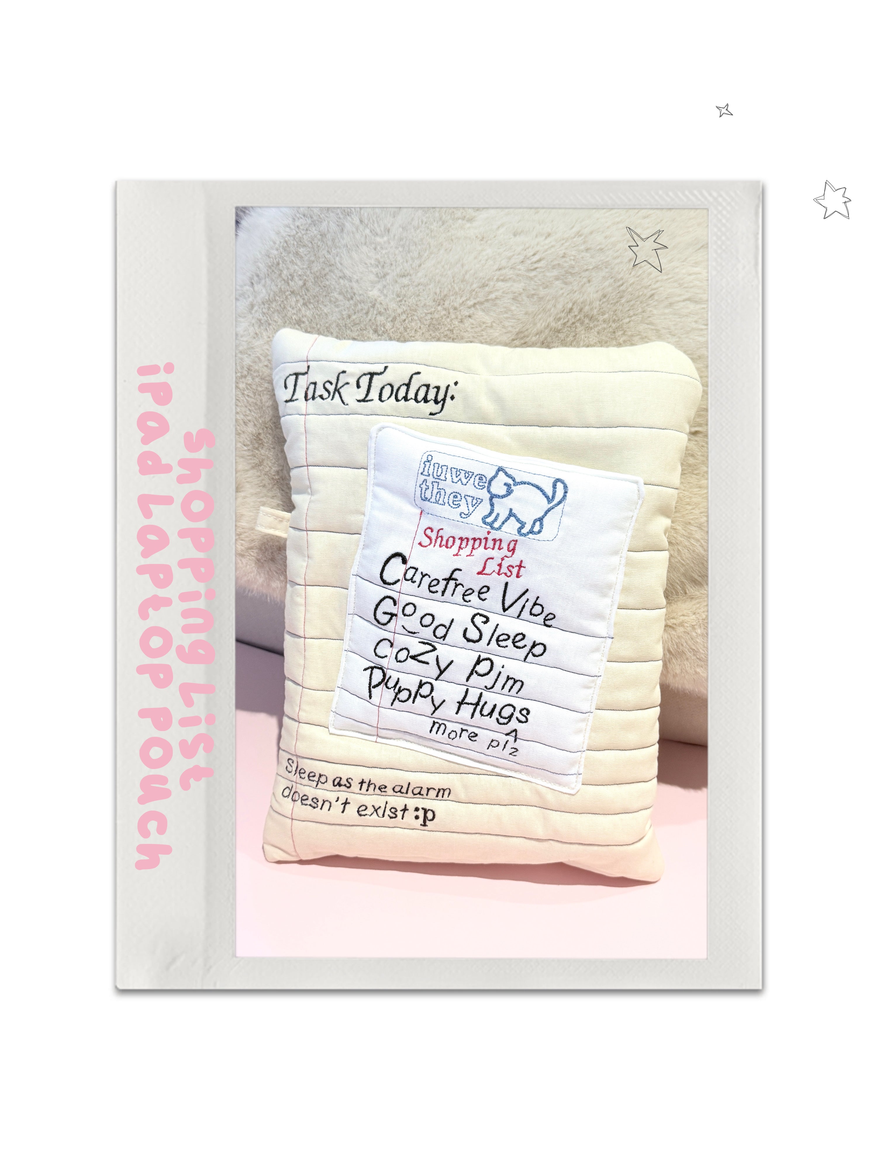 Today's Shopping List Ipad/ Laptop Zip Pouch