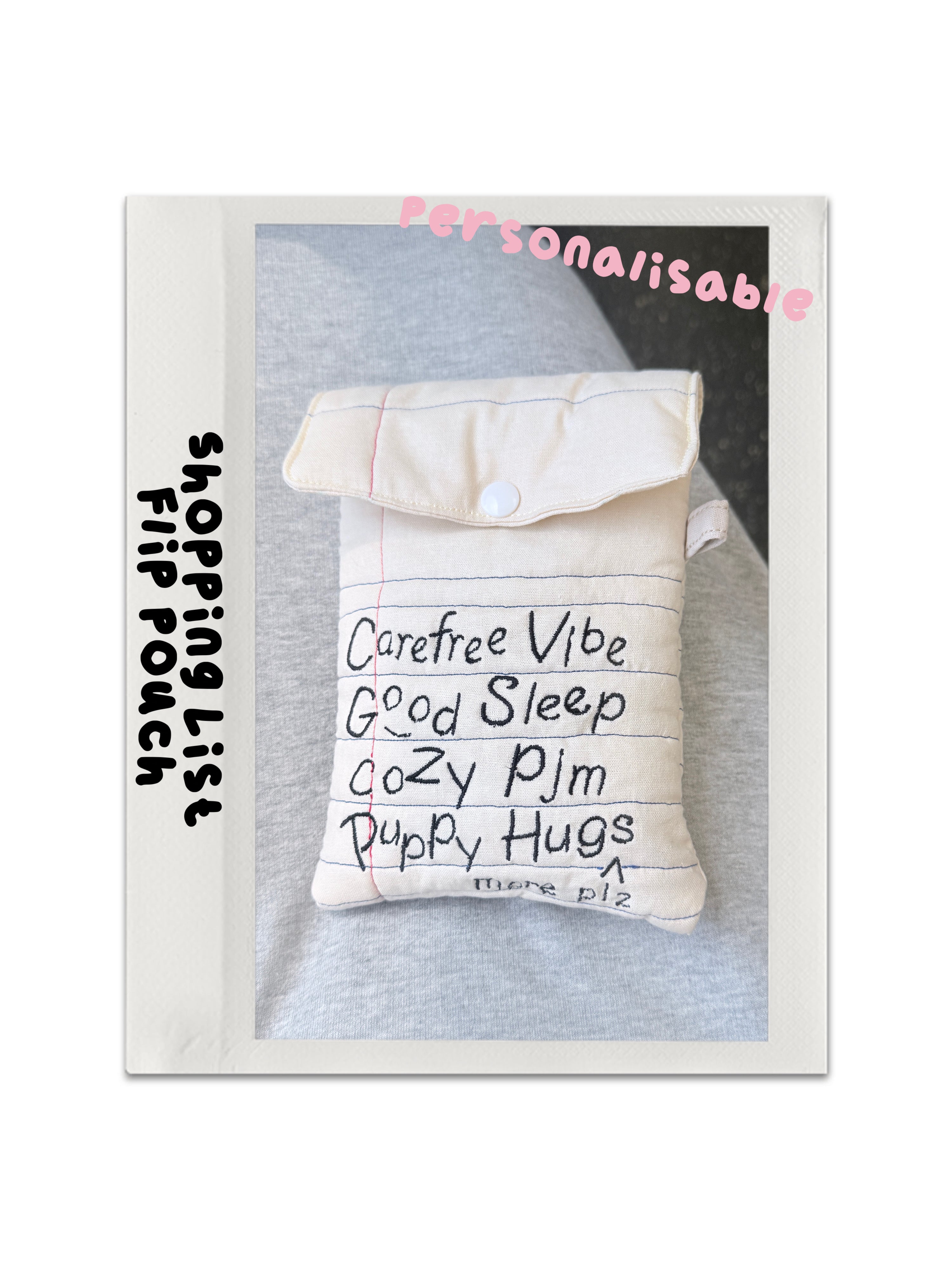 Shopping List Flip Pouch