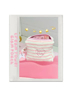 Cream Towel Glam Pouch
