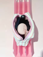 Cream Towel Glam Pouch