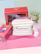 Cream Towel Glam Pouch
