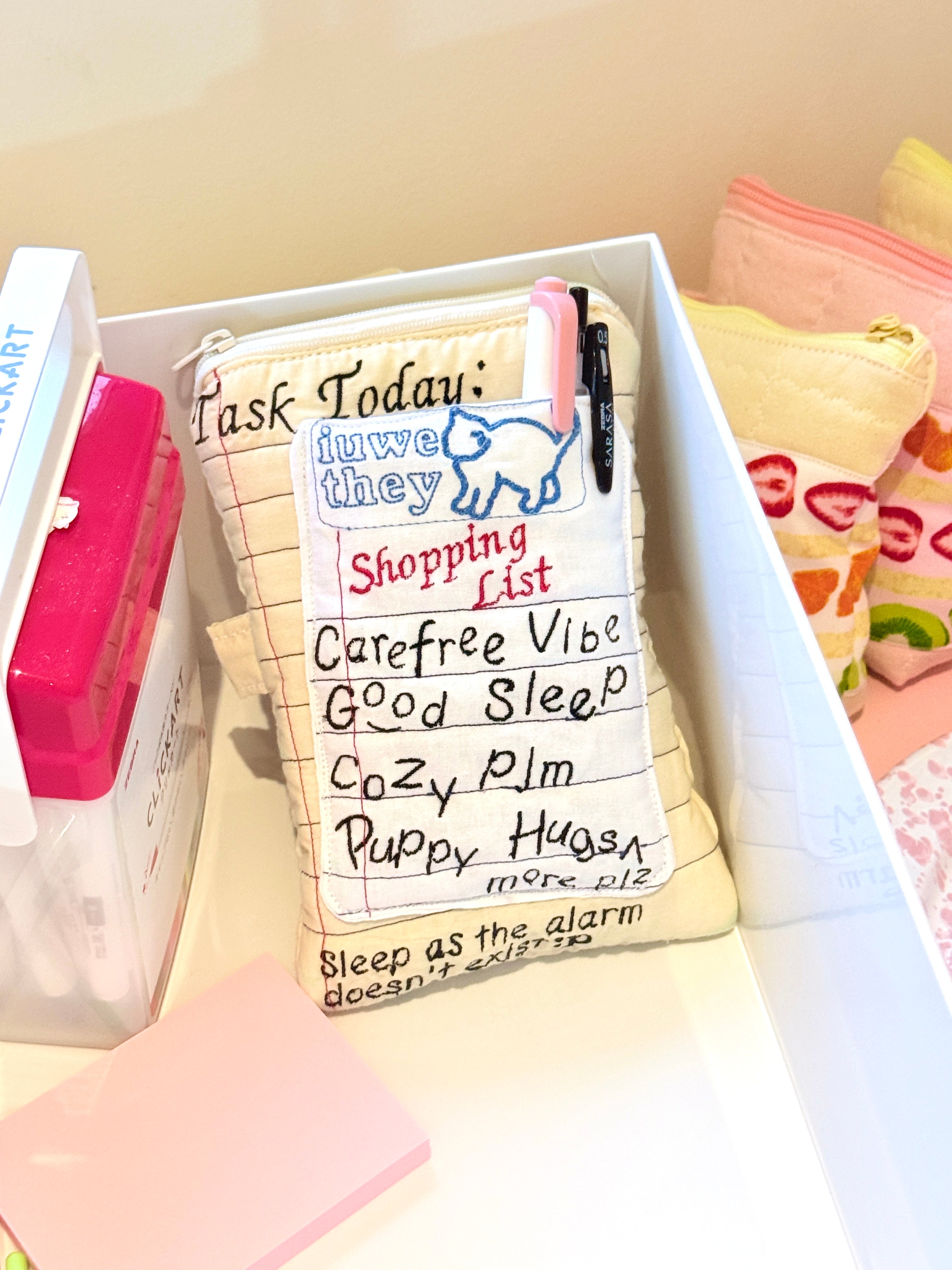 Today's Shopping List Zip Pouch