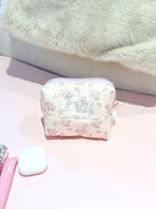 Rosy Bloom Garden Beauty Pouch