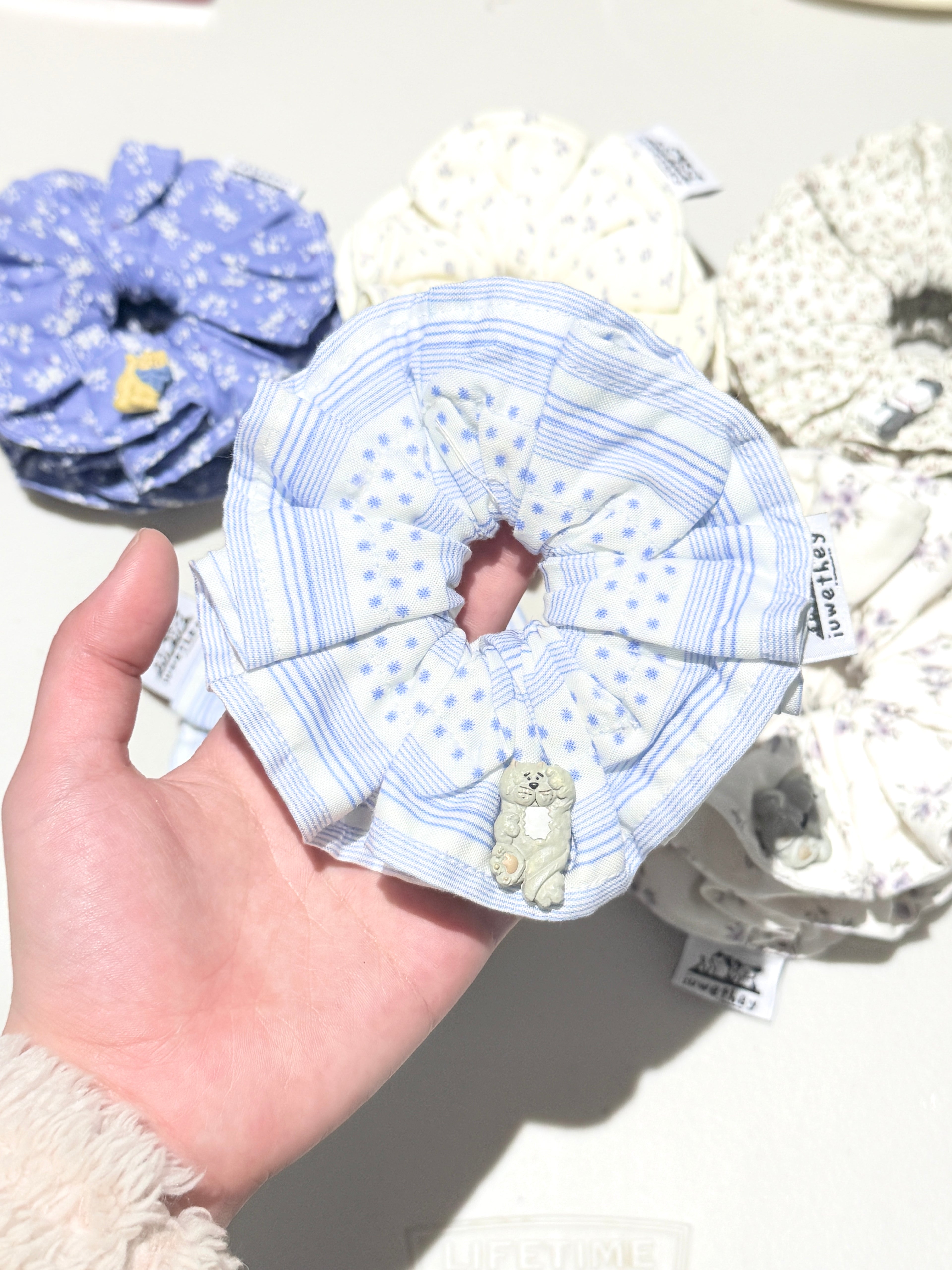 Stripes and Dots Scrunchie