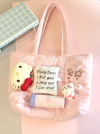 Pillow-like Shoulder Bag Baby Pink