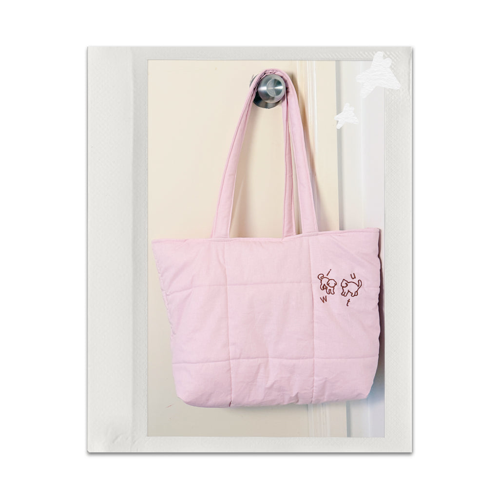 Pillow-like Shoulder Bag Baby Pink