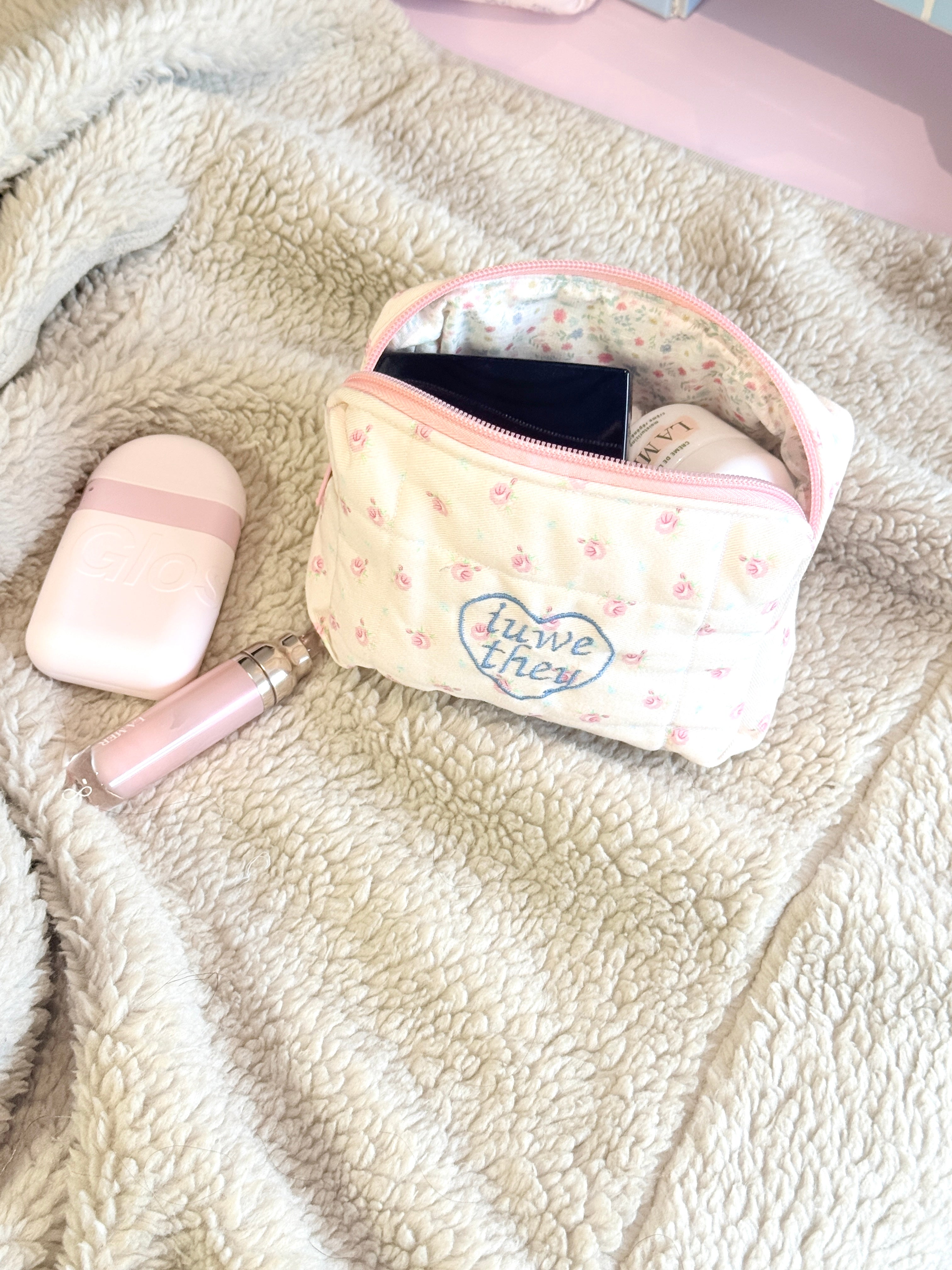 Rosy Pink Pop Beauty Pouch